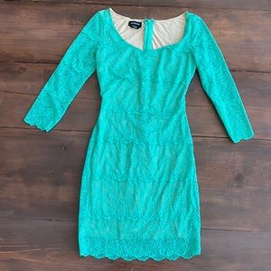 BEBE Mint Green Lace Dress XS